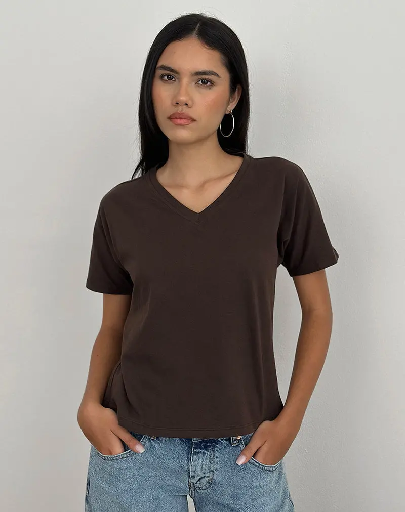 Viman Top In Jersey Chocolate 1