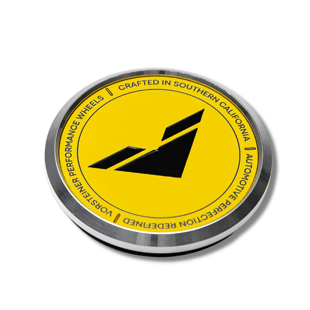 Vorsteiner Aluminum Center Cap - Yellow With Black Logo 1