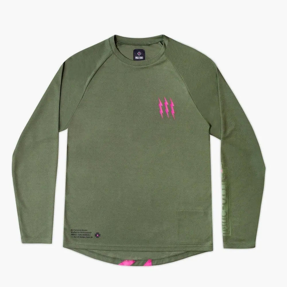 Muc Off Long Sleeve Riders Jersey (Green) 1