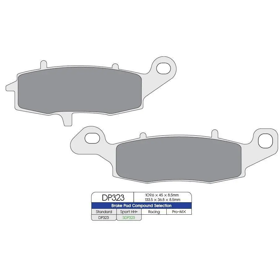 Dp Brake Pads Fits For Kawasaki Er-6F, Fr-6N, Z750, Vn1500, Vn1600, Vn1700 (Sdp323) 1