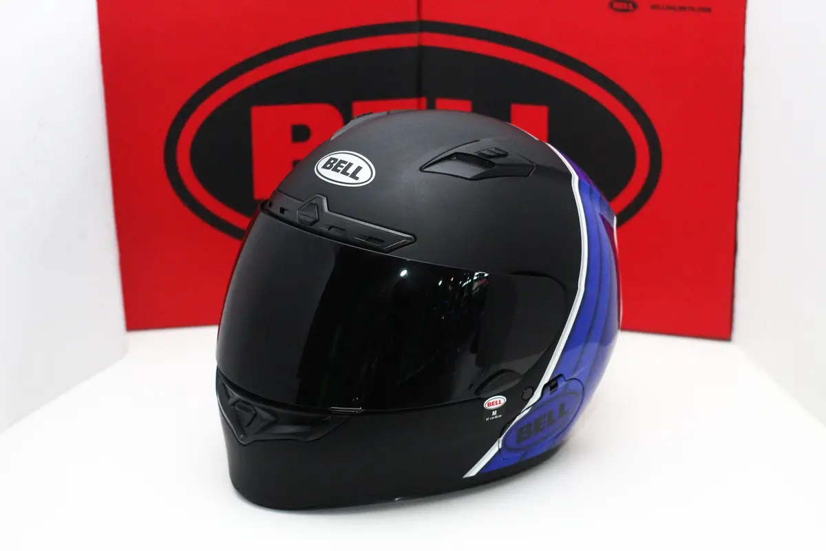 Bell Helmet Qualifier Dlx Mips (Illusion Matte/Gloss Black/Blue/White) 1