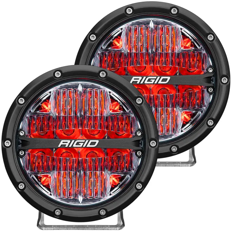 Rigid Industries 360-Series 6In Led Off-Road Drive Beam - Red Backlight (Pair) 1