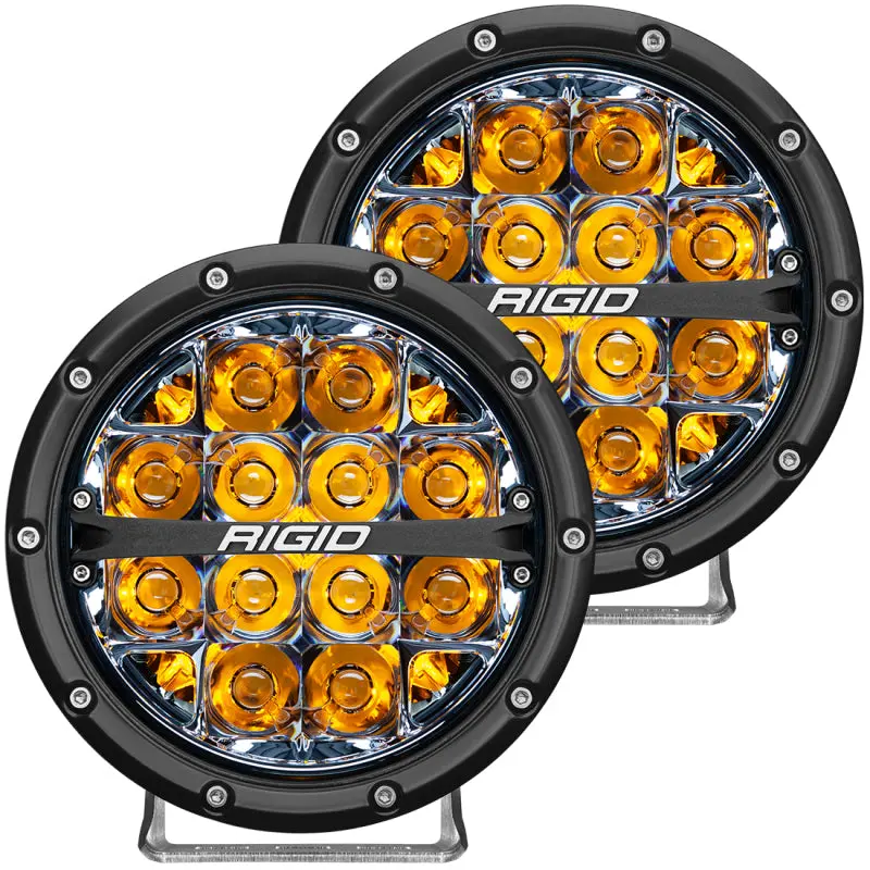 Rigid Industries 360-Series 6In Led Off-Road Spot Beam - Amber Backlight (Pair) 1