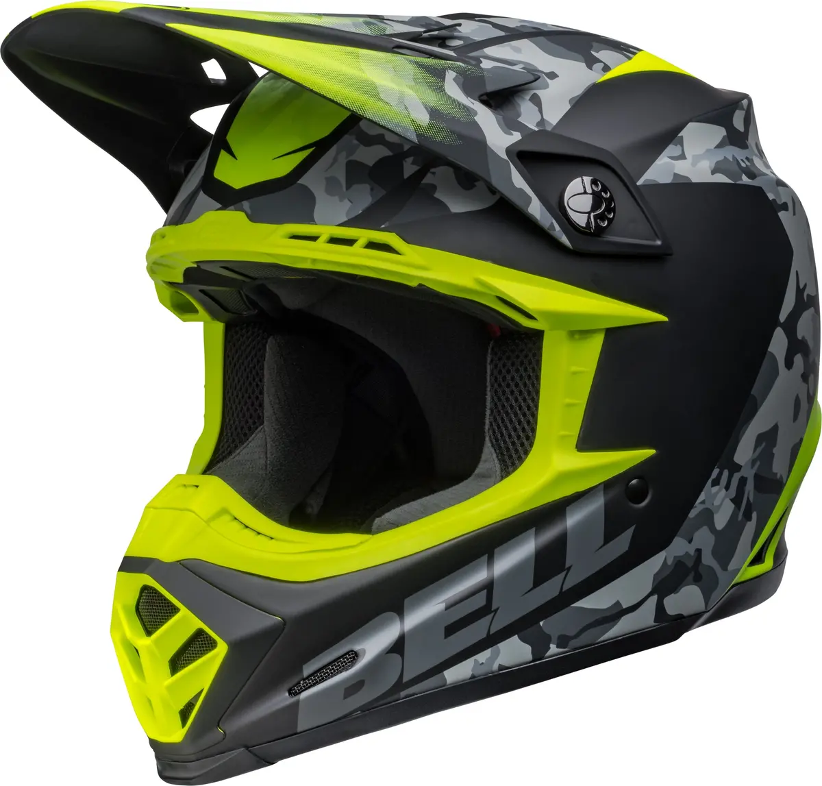 Bell Helmet Moto-9 Mips (Venom Matte Black Camo/Hi-Viz) 1