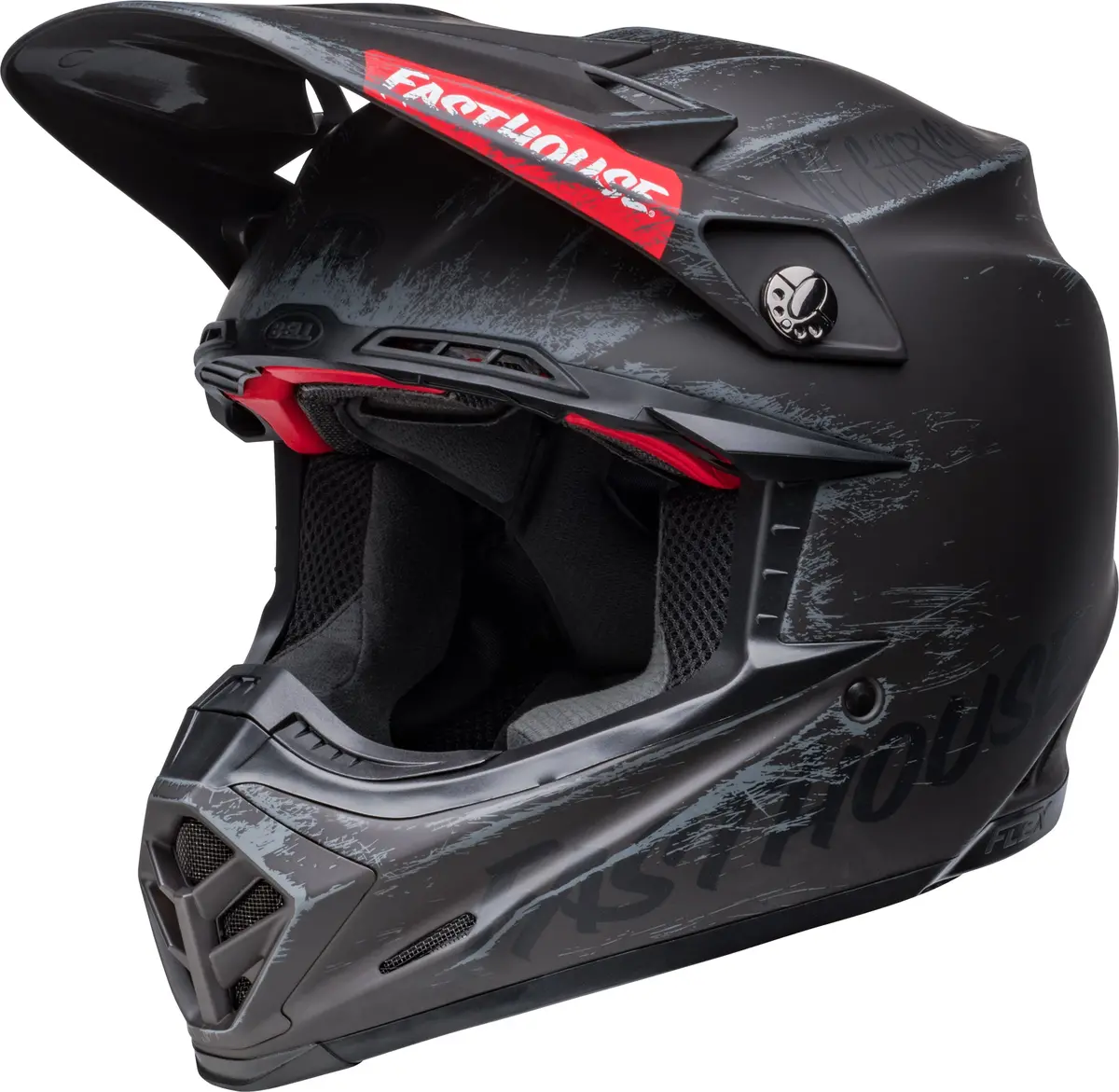Bell Helmet Moto-9S Flex (Fh Mojave Matte Black/Gray) 1