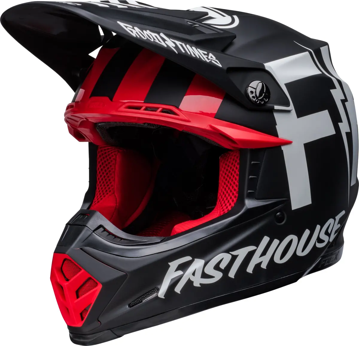 Bell Helmet Moto-9S Flex (Fh Tribe Matte Gloss Black/White) 1