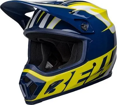 Bell Helmet Mx-9 Mips (Spark Blue/Yellow) 1