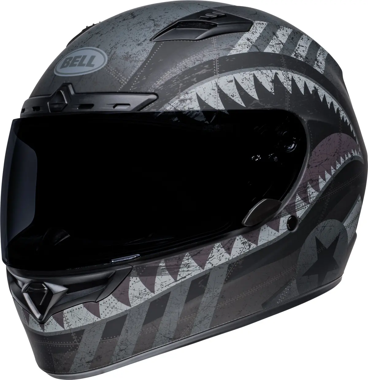 Bell Helmet Qualifier Dlx Mips (Devil May Care Matte Black/Grey) 1