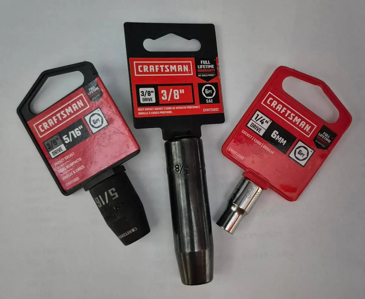 Cmmt16073 12Mm Impact Rated Deep 6 Point 1/2" Drive Socket (Three Shown Sold Each) Craftsman 1