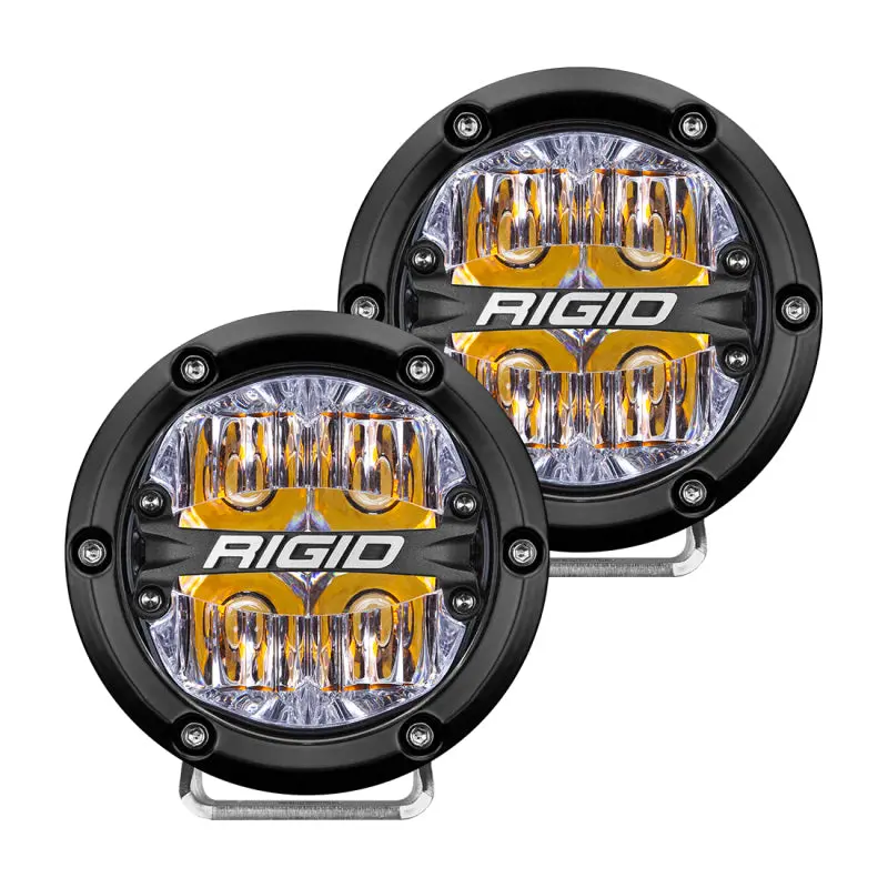 Rigid Industries 360-Series 4In Led Off-Road Drive Beam - Amber Backlight (Pair) 1