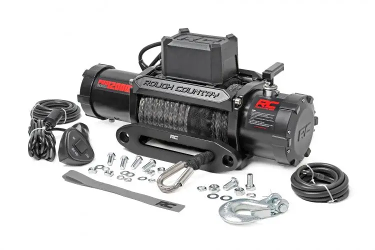 Ford Bronco 12000Lb Pro Series Winch W Synthetic Rope | Rough Country 1