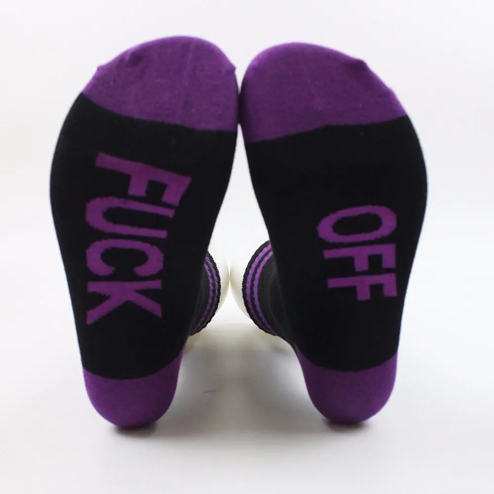 Fukc Off Socks Black/Purple 1