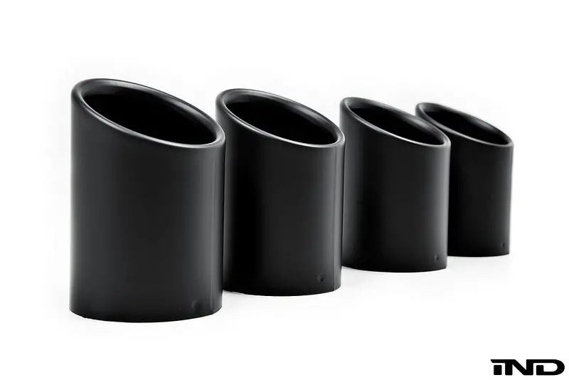 Ind F8x M2c / M3 / M4 Matte Black Coated Exhaust Tip Set 1