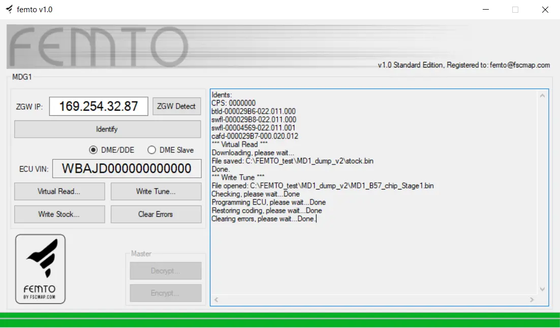 Femto End User - The Ultimate Bmw Software Tuning Programmer - Only Sold With Software 1