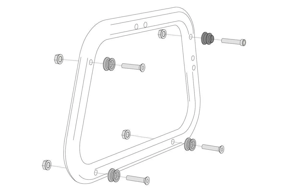 Sw Motech Evo Side Carrier Adapter Kit (2 Pcs) Fits For Aero Abs Side Cases 1