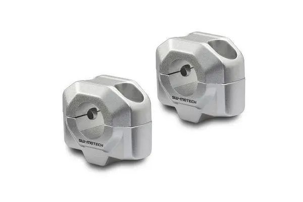 Sw Motech Bar Riser For Ø 22Mm Handlebar (H=20Mm) (Silver) 1