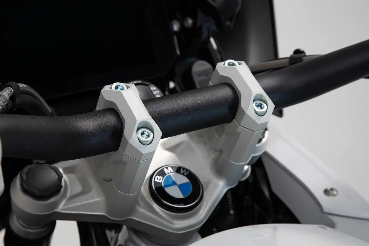 Sw Motech Bar Riser (H=40 Mm) Fits For R1200gs Lc / R1200gs Adv / R1200gs Rallye, R1250gs (Silver) 1