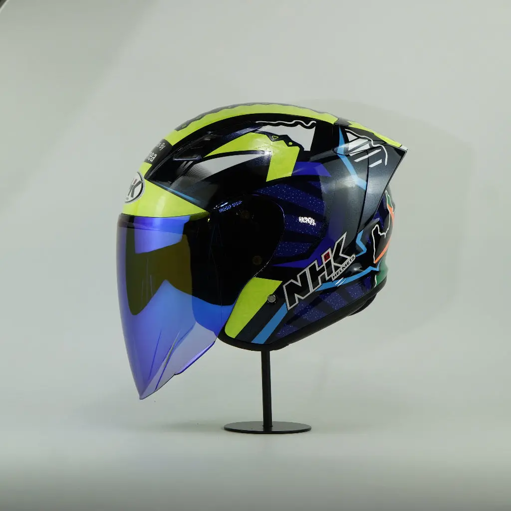 Nhk Helmet S1gp S Roberts (Black Metallic Blue Glossy) 1