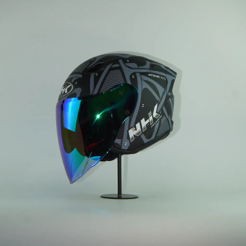 Nhk Helmet S1gp S Atomic (Black/Silver Doft) 1