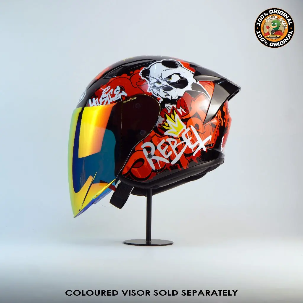 Nhk Helmet S1gp S Mural (Black/Red Glossy) 1