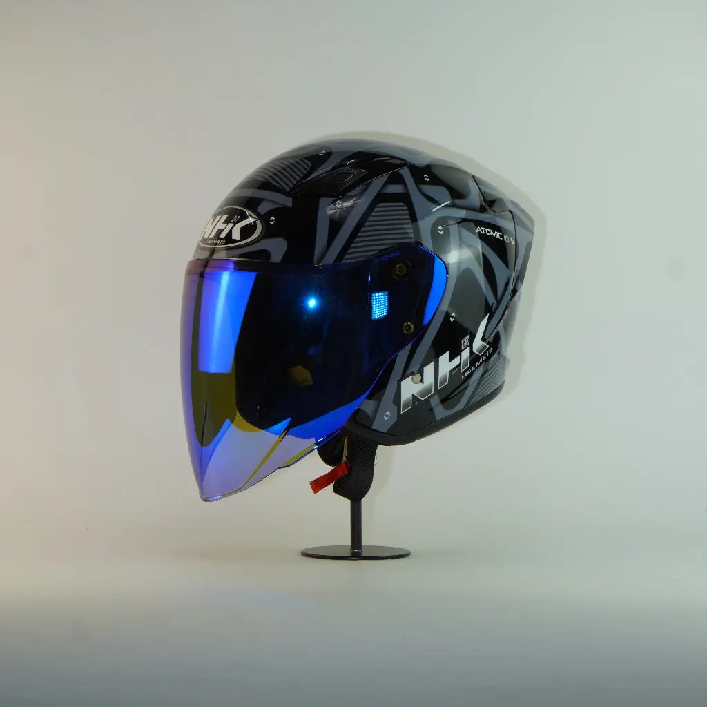 Nhk Helmet S1gp S Atomic (Black/Silver Glossy) 1