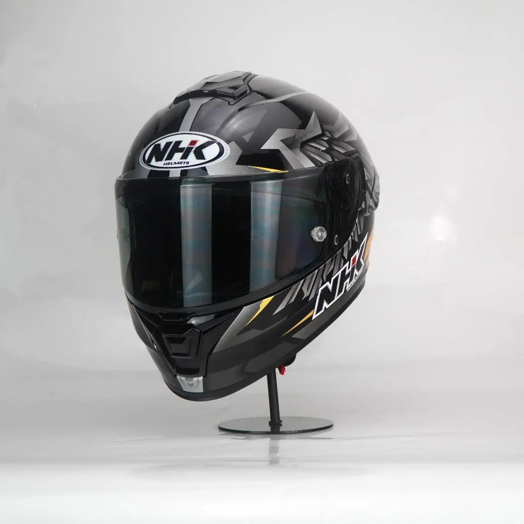 Nhk Helmet K5r Sv Wing Star (Black/Gold Glossy) 1