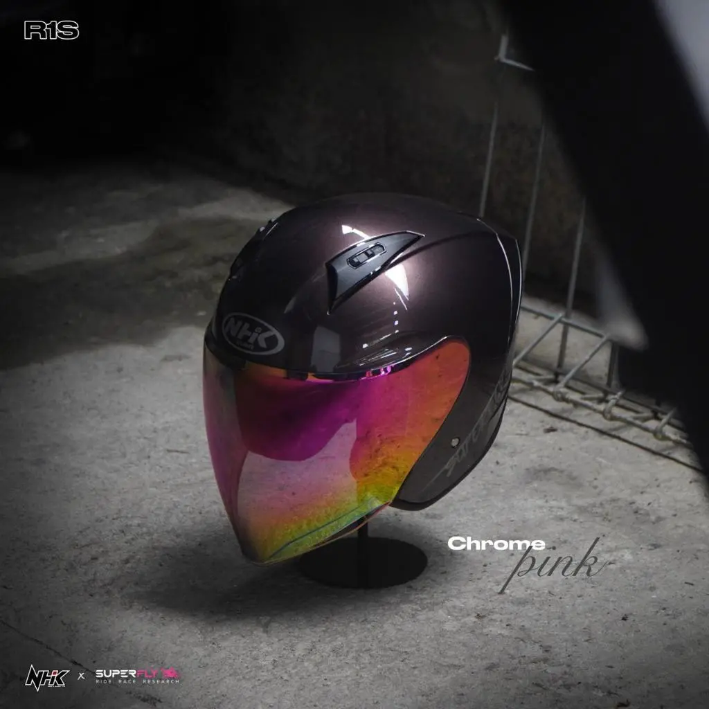 Nhk R1s Visor Sparepart (Chrome Pink) 1