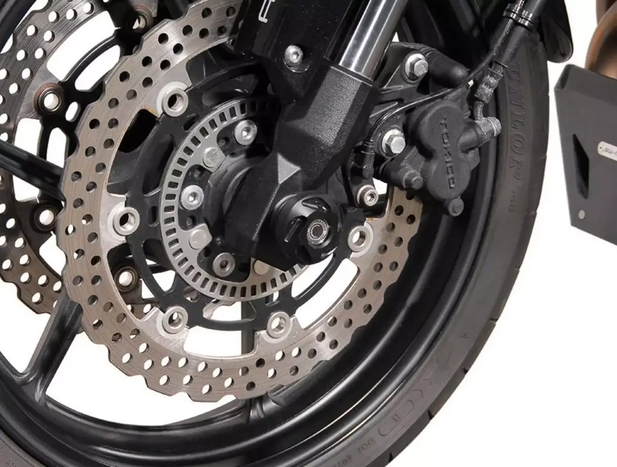 Sw Motech Slider Set (Front Axle Black) Fits For Kawasaki Versys 650 ('10-'14) 1