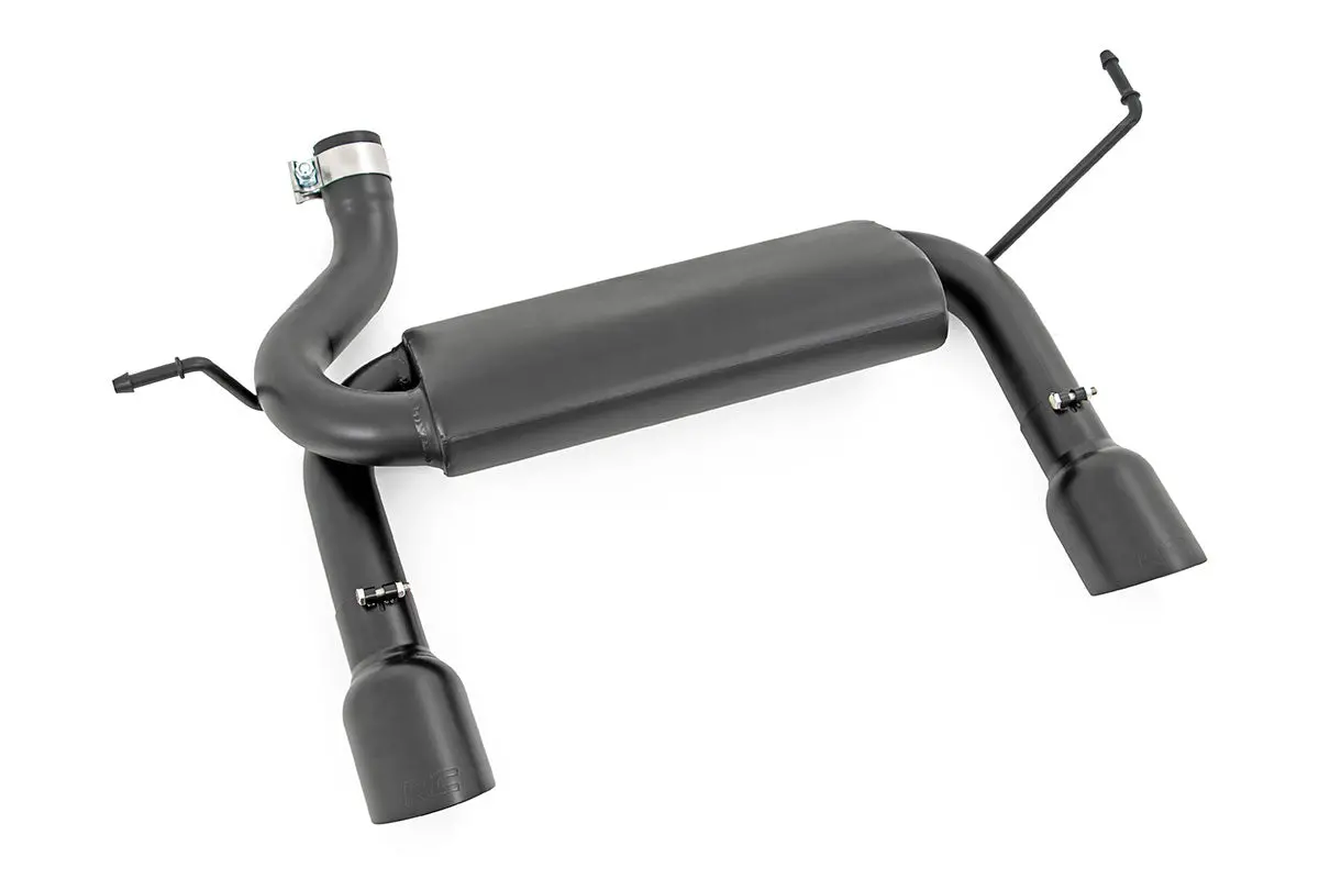 Performance Dual Exit Exhaust System Ford Bronco 2021+ With Black Tips | Rough Country 1