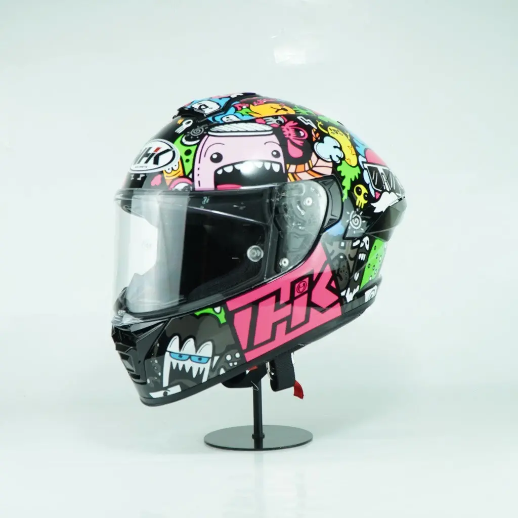 Nhk Helmet K5r Sv Doodle  (Black/Blue Glossy) 1
