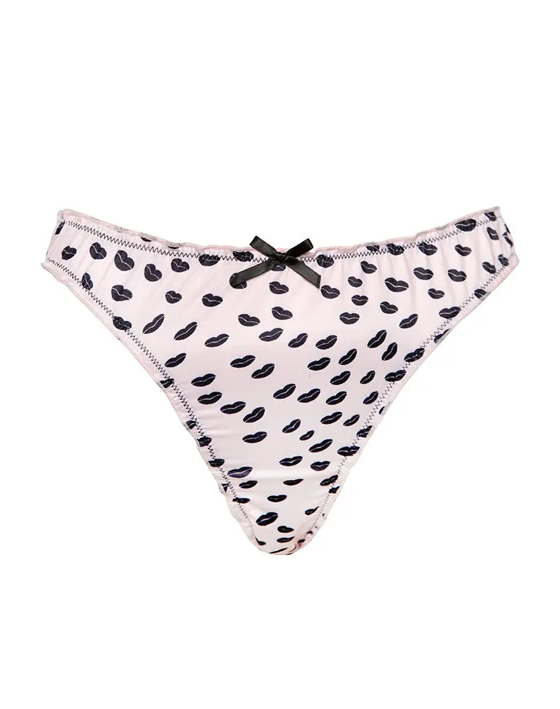 Adrienne Thong In Pink Micro Lips Black 5