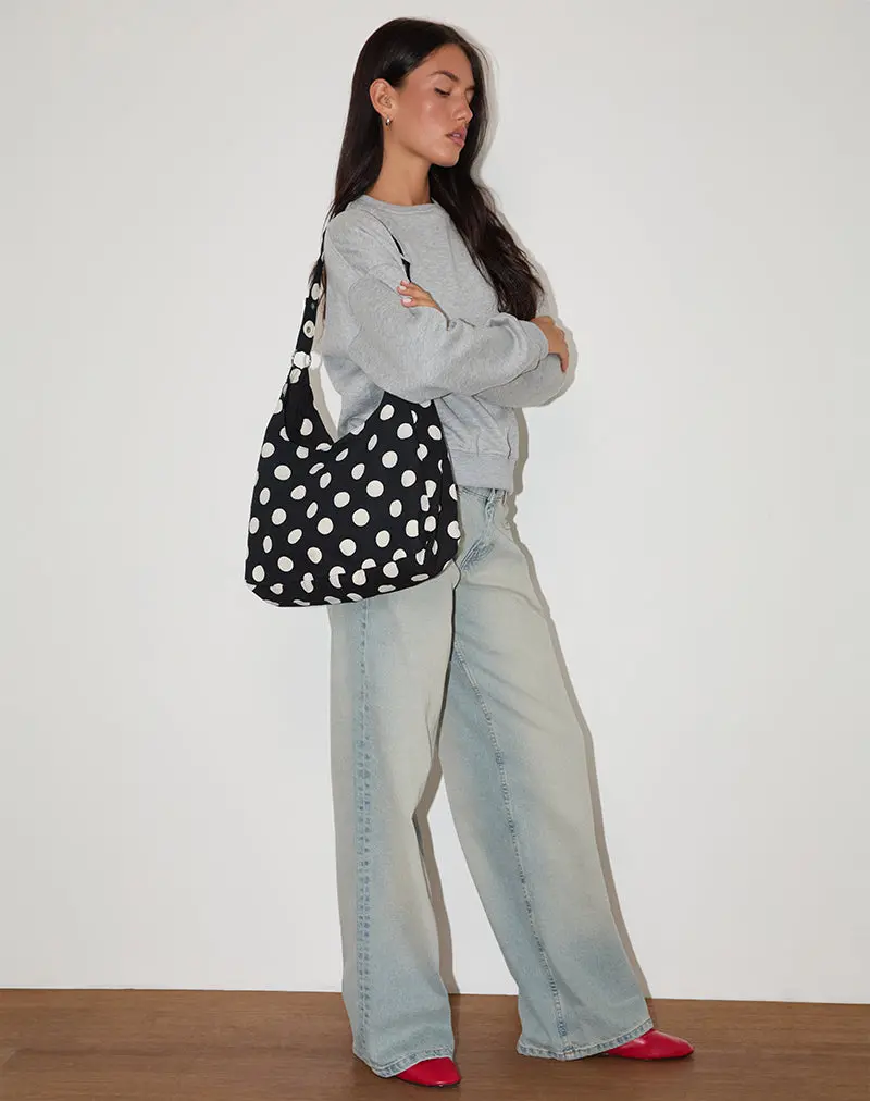 Aimi Bag In Large Polka Black 1