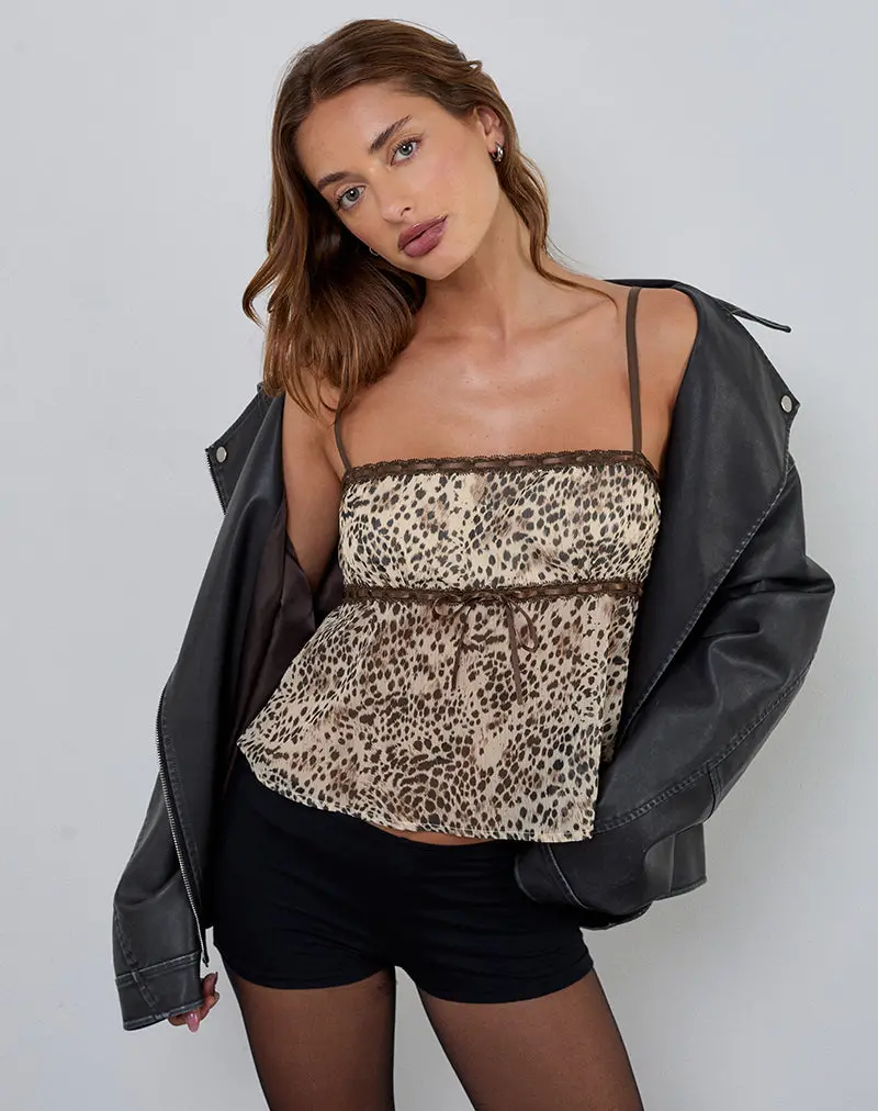 Ancika Cami Top In Wild Leopard 1
