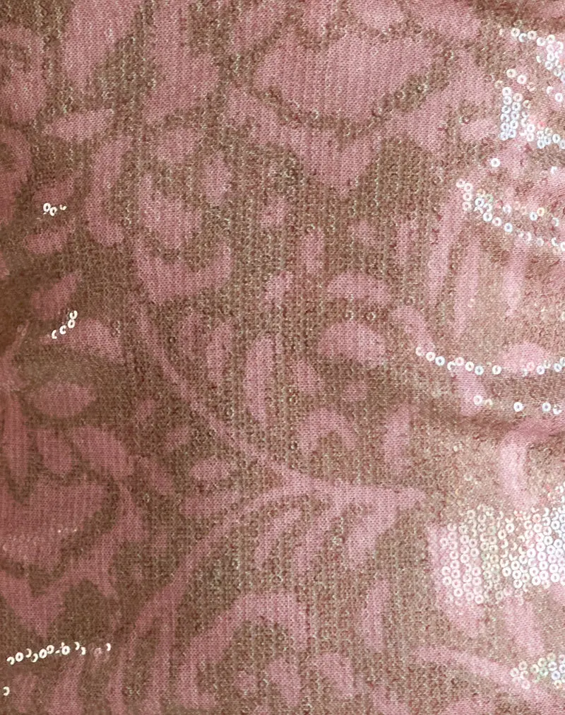 Bertolt Mini Dress In Boho Batik Sequin Pink 5