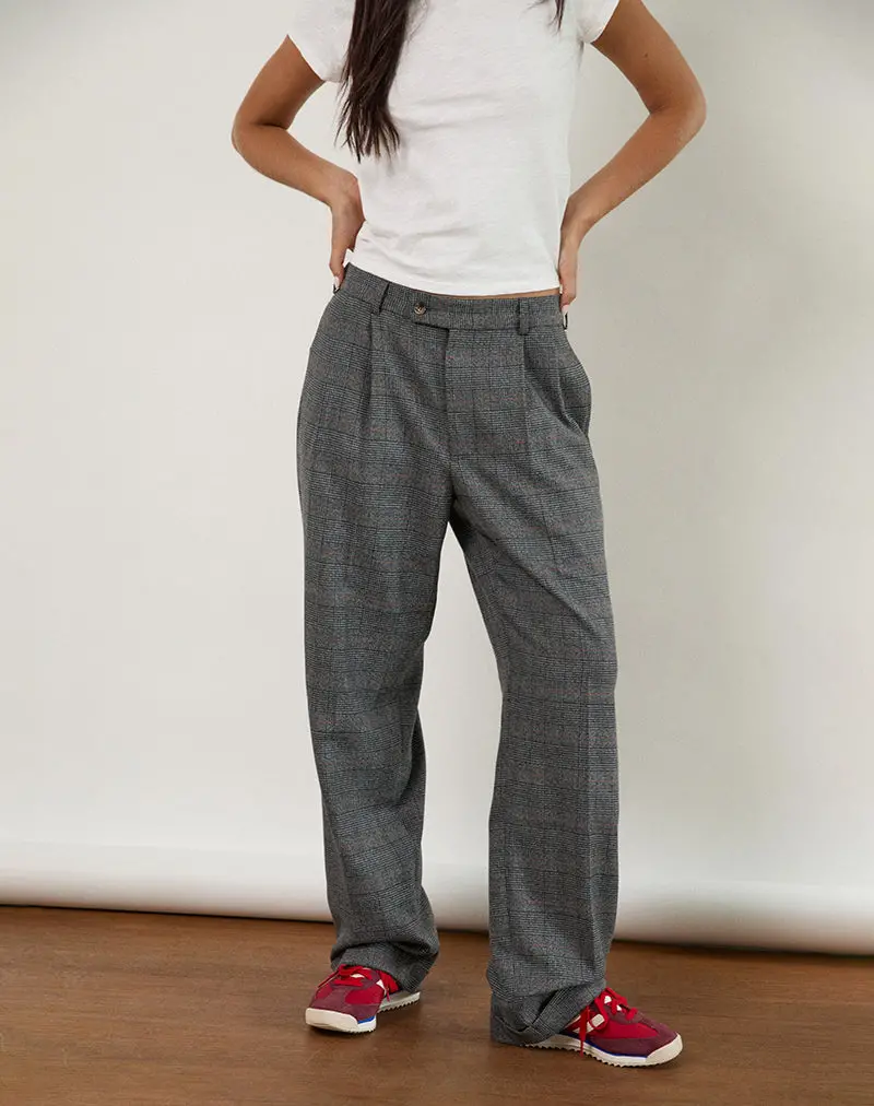 Brayden Trouser In Tailoring Grey Check 1