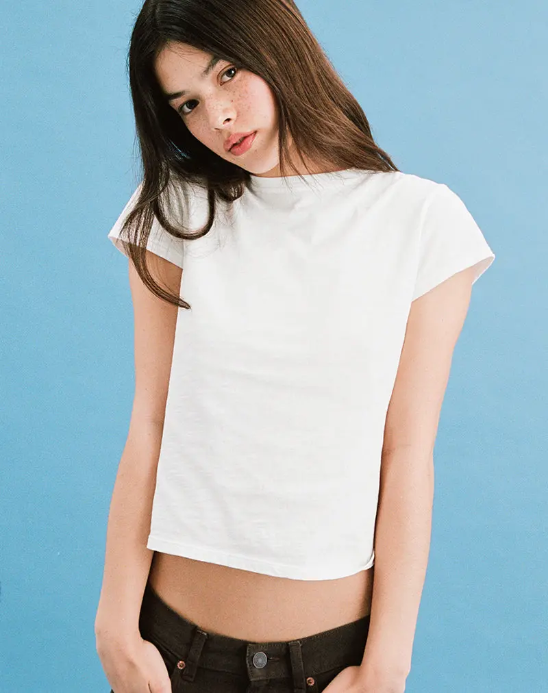 Clio Baggy Tee In Ivory 1