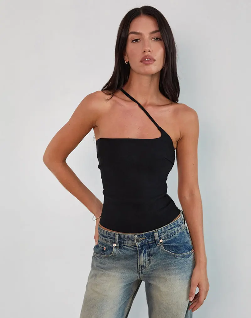 Kacya Asymmetric Top In Black 1