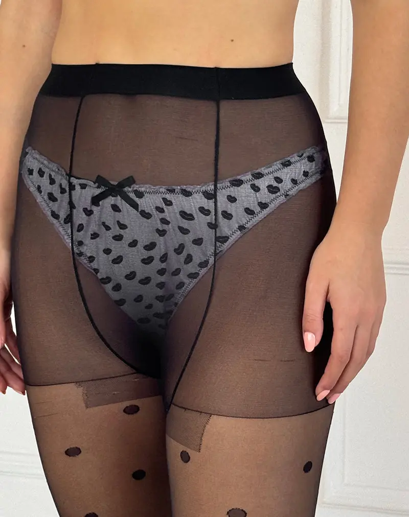 Adrienne Thong In Pink Micro Lips Black 2