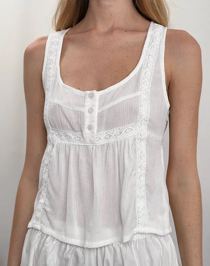 Maple Scoop Neck Peplum Top In Ivory 1