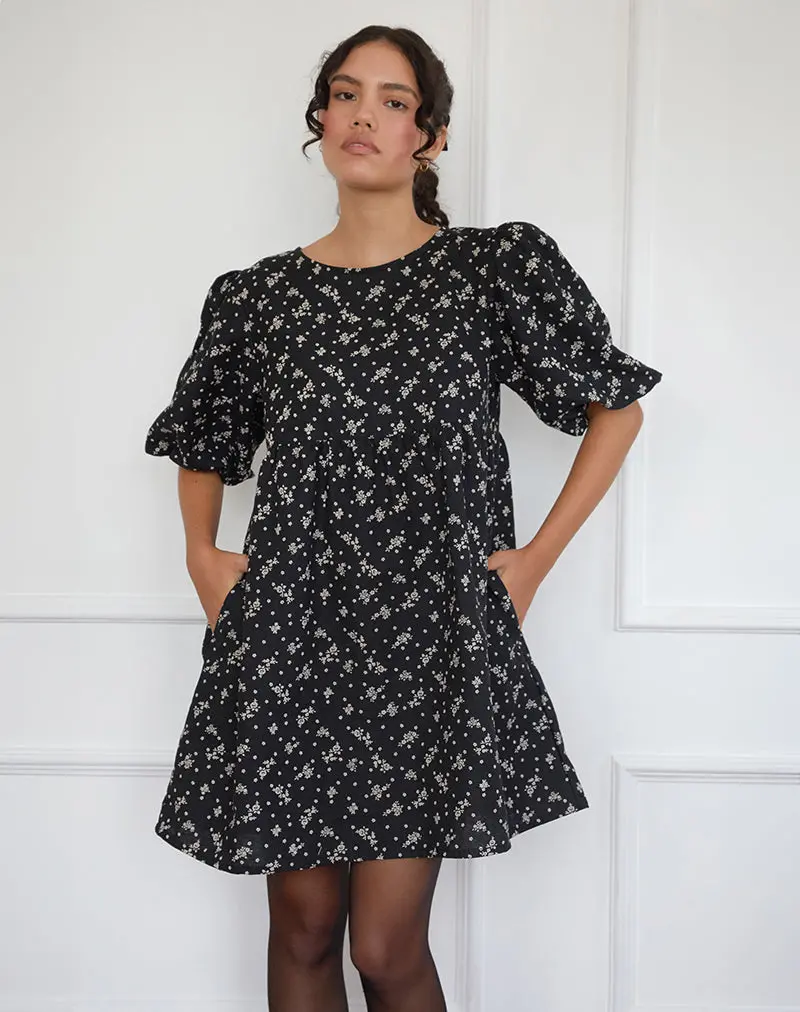 Marate Mini Dress In Floral Land Black 1