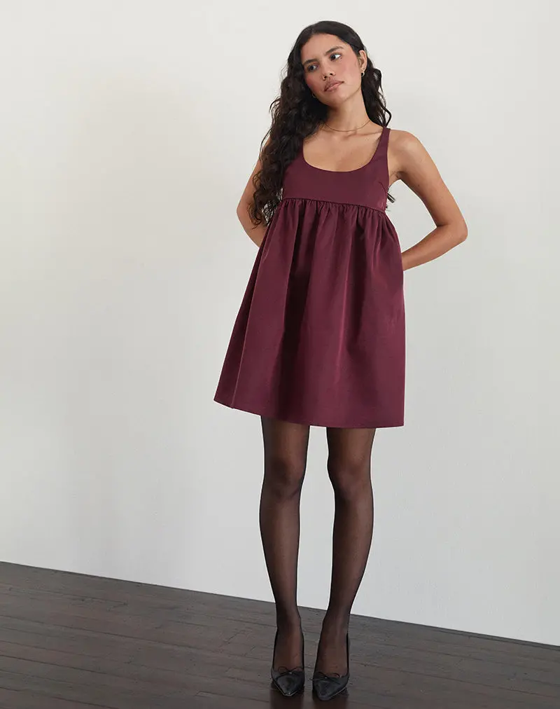 Marona Dress In Dark Berry 4