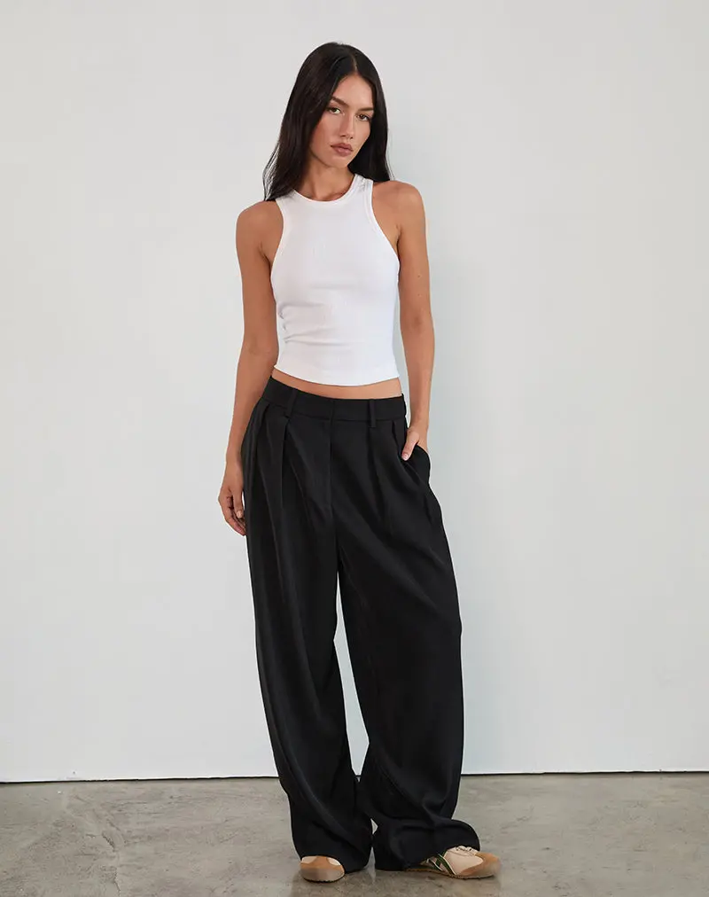Nala Pleated Trouser In Tailoring Black 1