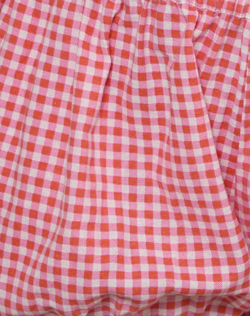 Rebo Short In Mini Gingham Peach 6
