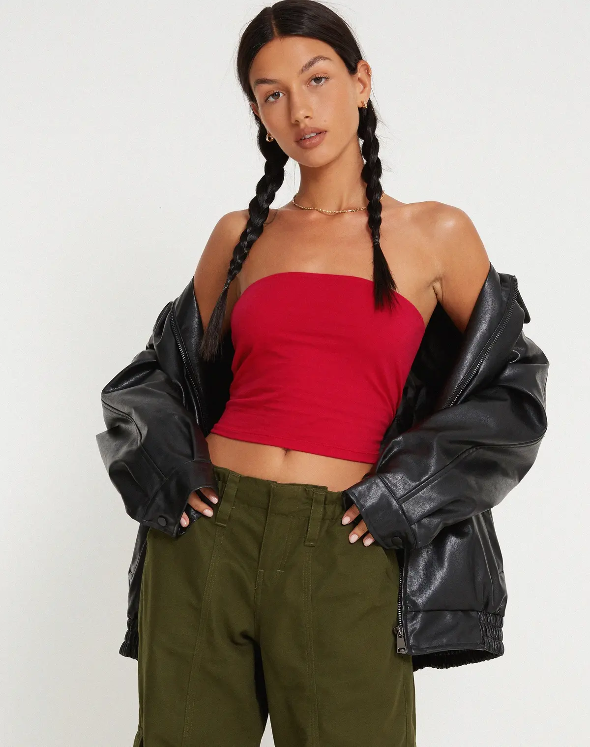 Shae Bandeau Top In Racing Red 1