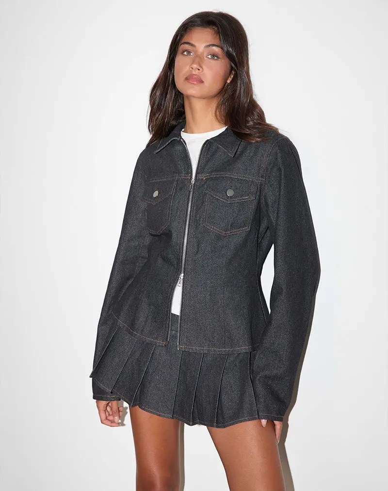 Rohana Jacket In Chambray Indigo 1