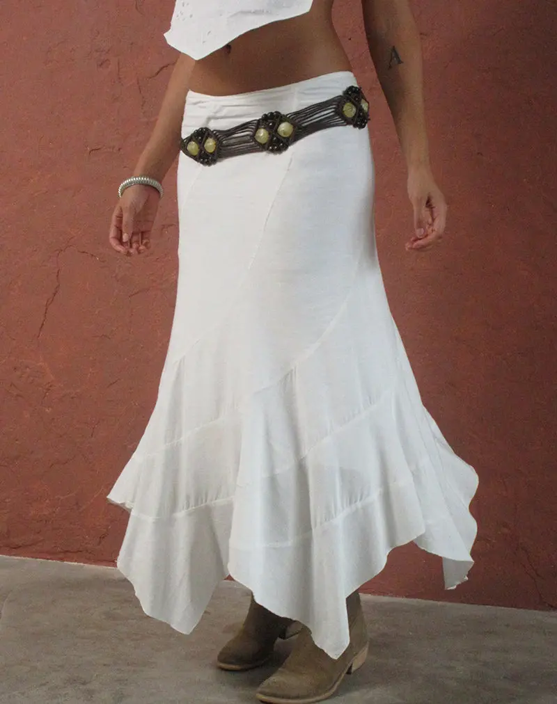 Rombe Seamed Fairy Maxi Skirt In Ivory 1