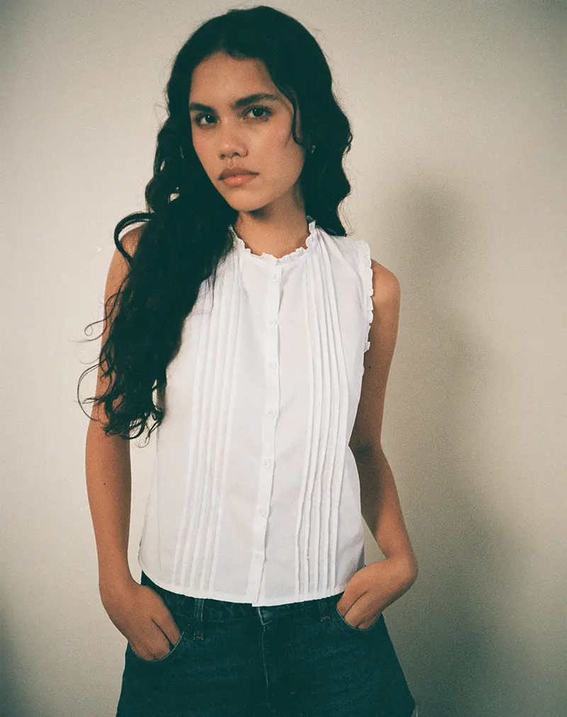 Yara Blouse In Poplin White 1